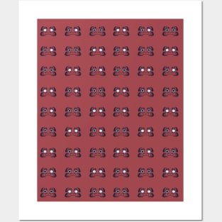 Daruma Faces Pattern Posters and Art